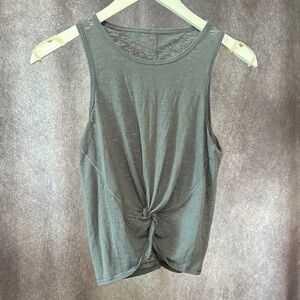 Lululemon Athletica Charcoal Knotted Tank Top